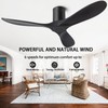 ducrew 52” Flush Mount Ceiling Fans No Lights and Remote/APP