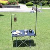 Black Portable Aluminum Alloy Folding Light Bracket Stand Outdoor Camping
