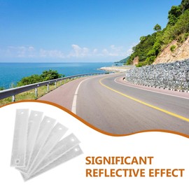 LEDMOMO 6 Reflective Road Paving Markers, Visibility Trail Markers, Reflector for Posts, Suitable for Bicycles, Parking Lots, Highways, Weather Resistant Design, Easy Installation