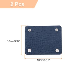 uxcell 2 Pcs Handbag Handle Wrap Covers, PU Leather Crocodile Pattern Purse Strap Wrap Cover Luggage Grip Protector (13x10cm, Blue)
