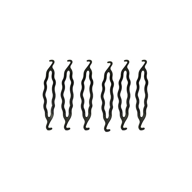 6 Pieces Plastic Bun Maker Curler/Hair Holders Twist Holder Clip