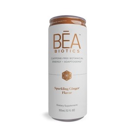 Isagenix BEA Biotics - Caffeine-Free Botanical Energy Drink - Supports Gut & Digestive Health - Aids Healthy Metabolism - Good Source of Fiber - Sparkling Ginger, 12 fl oz