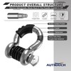 AUTMATCH D Ring Shackle 3/4" Shackles (2 Pack) 41,887Ibs Break