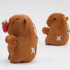 Clearstone Capybara Plush Keychain Chabimaru Strawberry 18.5cm Brown