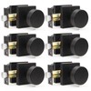 Gobrico Matte Black Privacy Door Knobs with Square Rosette(3 Pack),