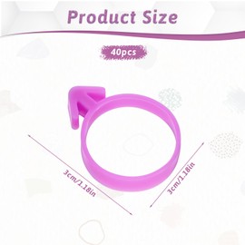 40Pcs Piping Bag Clips, Reusable Pastry Bag Ties Silicone Icing Bag Ties Decoration Bags Clips for Cookies Cupcakes Pastry Baking Supplies (4 Colors)