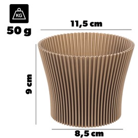 KADAX Small Plastic Flower Pot, Succulent and Herb Planter, Modern Planter for Indoor and Outdoor Use (Golden, 11.5cm)