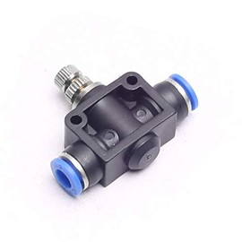 DEVMO Air Flow Speed Control Valve Tube Hose Pipe Connector Joiner Pneumatic Push in Fittings 6mm Electroni