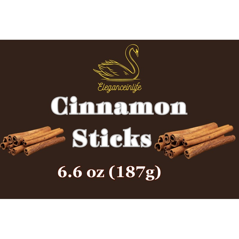 Eleganceinlife Cinnamon Sticks 6.6 oz (187g) Halal Kosher Packed in