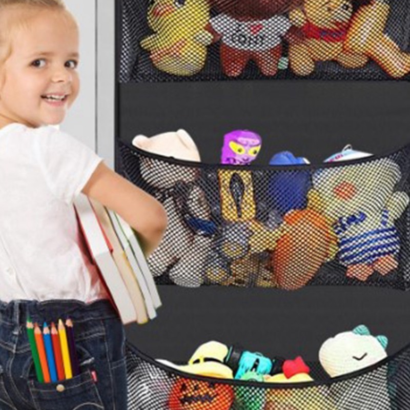 Door Hanging Toy Organizer 4 Layers Large Capacity Hanging Toy