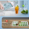 WIBIMEN Ice Cube Tray with Lid and Bin - Round