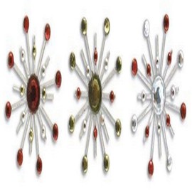 Karen Foster Design Sparkle Burst Brads Embellishments, 6 Holly and Berries