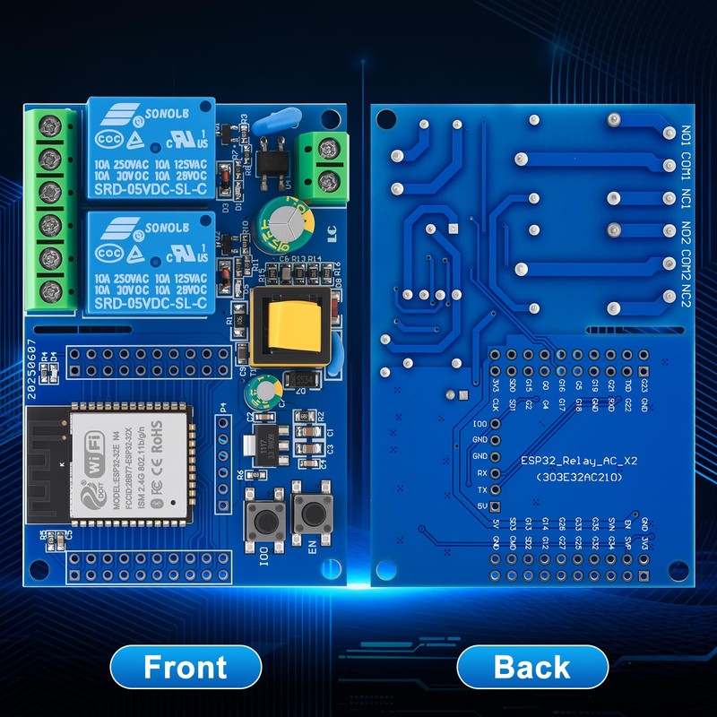 ESP32 Relay Board 2 Channel 5V Relay Module with WiFi