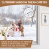 4 Inch Brass Outdoor Thermometer, Outside Decorative Thermometer for Patio,