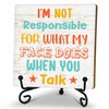 Funny Office Desk Decor Sign, Funny Wooden Sign With Stand,
