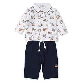 Kissy Kissy Baby-Boys - Conjunto de pantalones con estampado de excavadores de suciedad para bebés, Multicolor, 9 Meses