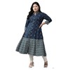 Yash Gallery Kurta de algodón indio con estampado de Ikat