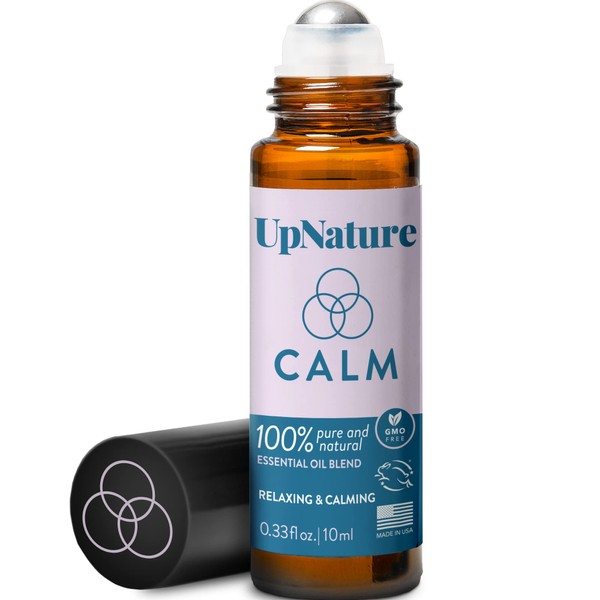 Calm Essential Oil Roll On Blend – Stress Relief Gifts for Women - Calm Sleep, Destress & Relaxation Aromatherapy Oils with Peppermint Oil & Ginger Oil – Perfect Stocking Stuffers for Women & Men