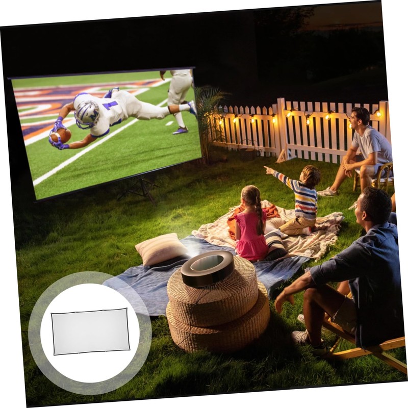TEHAUX Portable Foldable Projector Screen Double Sided Movie Screen for