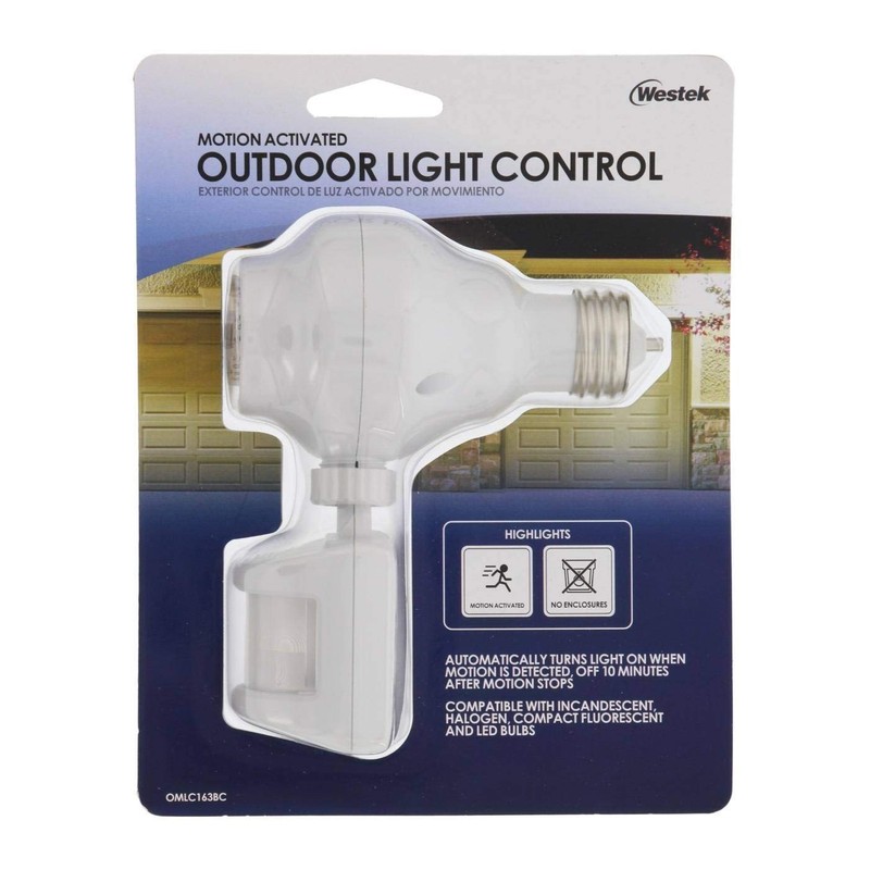 Westek Screw in Motion Sensor Light Socket for Outdoor Lighting,