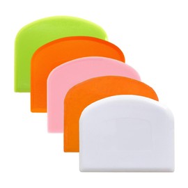 FUPUAII 5 Pcs Pan Scraper, Food Scraper, Scraper Tool Kitchen, Dish Scraper, No Scratches, Suitable for Dough Cutting, Pastry Baking, Cleaning Pots and Dishes, Etc