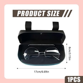Ksheria Sunglass Holder for Car,Sunglasses Holder for Car Visor,Shockproof Clip-On Glasses Holder For Car,Universal Car Sunglass Holder for All Vehicles, Auto Mount Sunglasses Case Organizer