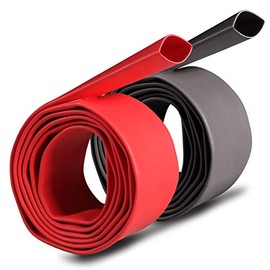 Juego de 2 tubos termorretráctiles impermeables de 1/2 pulgada (diámetro) 3:1, tubo grande de doble pared calcomanía de alambre retráctil de doble pared, protector de cable de sellado de