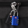 TSA Fixed Combination Lock for Luggage and Lockers Blue 2ea