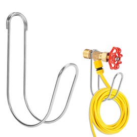 Yoniccal - Soporte para manguera de jardín montado en la pared, gancho de manguera sólido de acero inoxidable 304 con capacidad para manguera de jardín de hasta 150 pies, manguera expandible, manguera