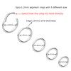 NewkeepsR 5pcs-16G(1.2mm) Hinged Clicker Steel Nose Ring Hypoallergenic Full Hoops,