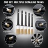 Car Detailing Brush Set, 5-Piece Boar Hair Car Cleaning Brushes