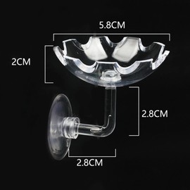 Bilindasly Acrylic Shrimp Feeding Dish Floral Shrimp Bowl Aquarium Transparent Feeder Container with Suction Cup for Aquarium Fish Tank