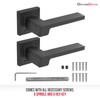 Decoranddecor Spectra Matt Black Door Aluminium Handles Lever On 54mm