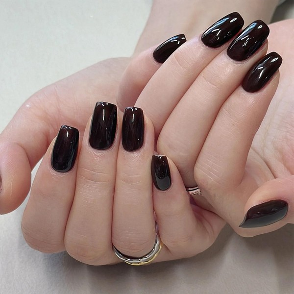 Cherry Red Quick Dry Nail Polish, Black Red Chip Resistant