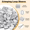 Yinpecly 100pcs 1/8" Wire Rope Aluminum Crimping Loop Sleeves and
