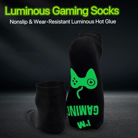 Gaming Socks,Do Not Disturb I'm Gaming,Gamer Socks with Glowing,Christmas Stocking Stuffers Gifts for Kids Sons Boyfriends Husbands Dad Father Gamers