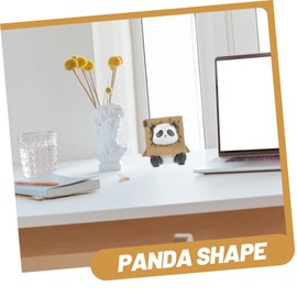 STOBOK 2pcs Desk Stationery Holder Panda Style Resin Pen Cup Multi-functional Pencil Pot for Desktop Makeup Tools