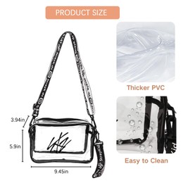 SK-Z Lightstick Storage Bag, Transparent Cross Body Concert Bag, Stylish Travel Messenger Shoulder Bag for Stray Fans