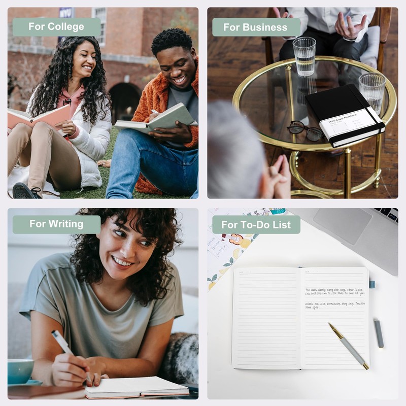 CAGIE Lined Journal Notebook for Women Men 320 Pages 100
