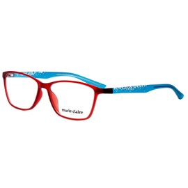 Calabria Claire 6210 Round Blue Light Blocking Reading Glasses +2.50 Matte Crystal Red Blue Women
