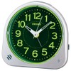 Seiko Clock XN301S Alarm Clock Analog Night Visible Silver Metallic