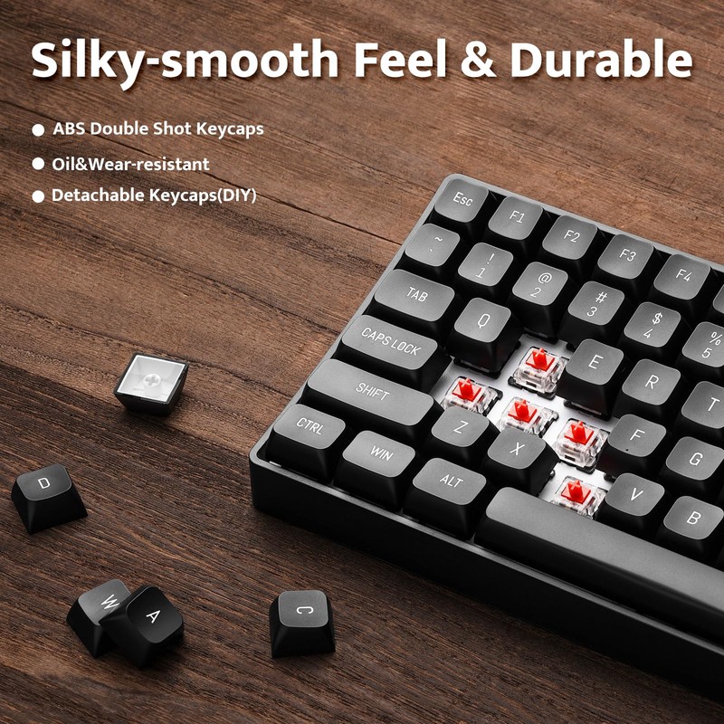 darkFlash Wireless Mechanical Keyboard and Mouse for Office, 106 Keys