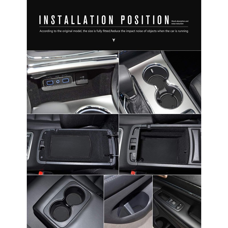 auovo Door Cup Holder Console Liners Inserts Custom Fit for