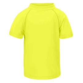 LACOFIA Boys' Short-Sleeved Swimming Shirt Children's Sun Protection Swimming Shirt Kids Rash Guard Quick-Drying, yellow