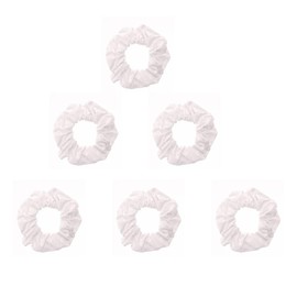 Ruwado 6 Pcs Hair Scrunchies for Tie Dye Cotton White Elastic Ponytail Holder Large Hair Ties Hairbands Hair Accessories for Women Girls DIY Art Project Parties Favors Workout Casual