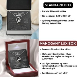 Momavo Jewelry To My Beautiful Wife - You're my greatest blessing, Women Necklace , To My Wife, For her , Idea Gift For Women, Christmas Birthday, Valentine, Christmas Birthday , best wife necklace ever, from husband (Luxury Box w/ LED LIGHT, 14k White G