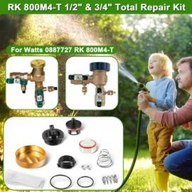 mooncar 0887727 RK 800M4-T Pressure Vacuum Breaker Repair Kit for Watts 1/2" & 3/4" Pressure Vacuum Breaker for model 800MM4/800M4OT/LF800M4/LF800M4OT