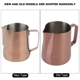 Jarra de Café de Acero Inoxidable de 600 ML, Taza de Espuma de Café con Leche, Jarra de Café, Jarra de Espuma con Leche, Taza de Arte Latte para Cafés Caseros(3#)