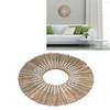 Wall Mirror Make Up Tapestry Decorative Grass Woven Round Hanging