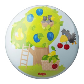 HABA Palla da frutteto – Palla per bambini dai 2 anni in su, con frutti colorati, 14 cm, con valvola per interni ed esterni, palla morbida per bambini – 2012752001